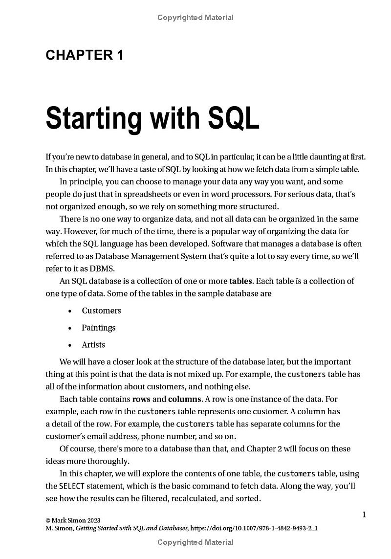 Getting Started with SQL and Databases pdf