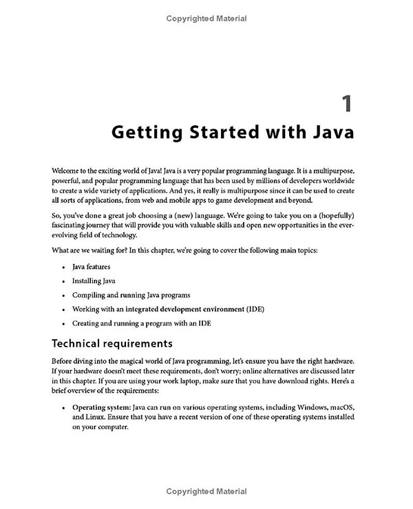 Das Buch Learn Java with Projects